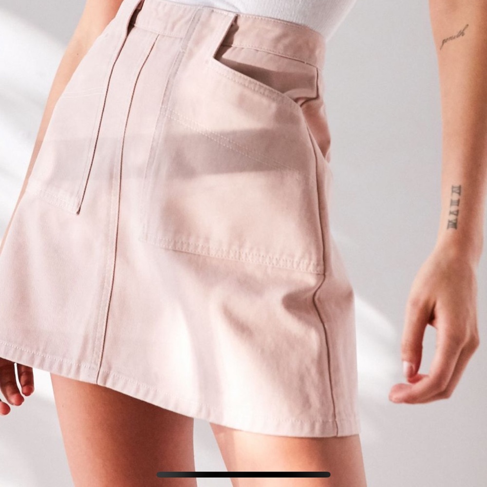 Blush Denim Mini Skirt